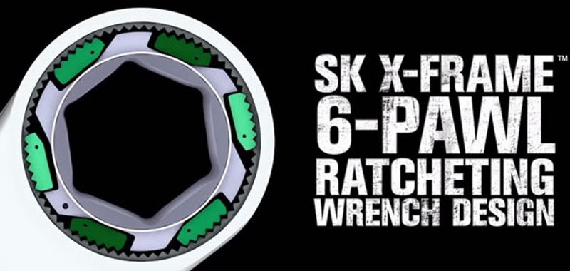SK Tools USA 10MM  6 Point  X-Frame Combination Ratcheting Wrench | 80003 - Image 4